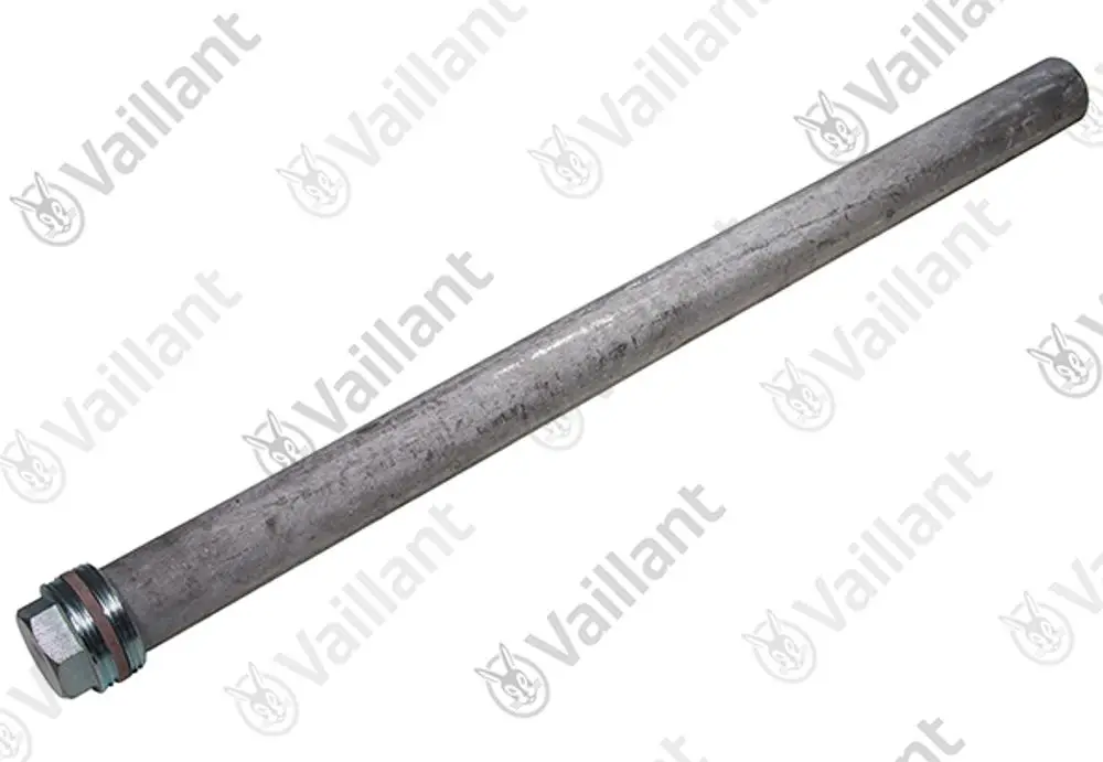 Vaillant Anode aus Metall mit einer Gewindeaufnahme an einem Ende, gerader und länglicher Körper.